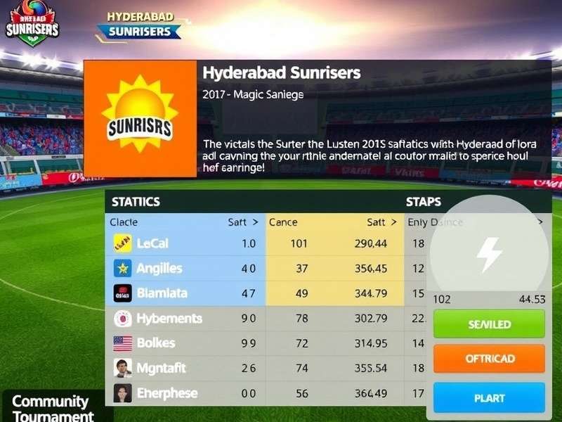 Hyderabad Sunrisers Download Statistics Graph